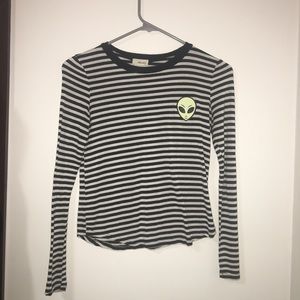 xs striped alien long sleeve